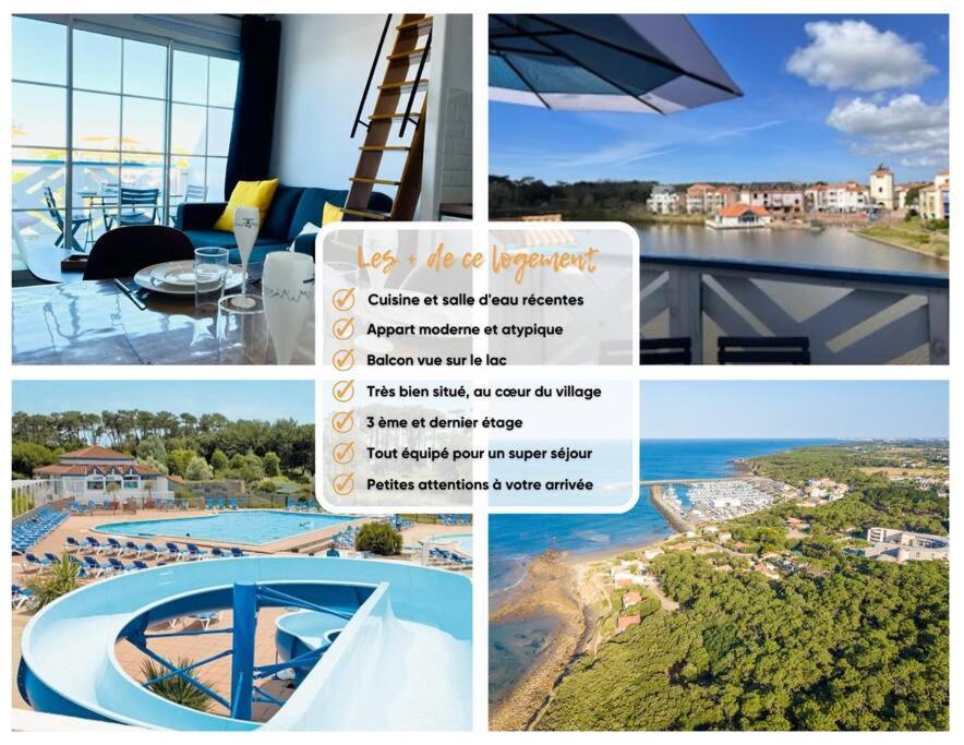 "Le Filet Du Lac" Appartement Atypique, 5 Personnes, Duplex, Vue Lac, Acces Parc Aquatique Gratuit Talmont-Saint-Hilaire Dış mekan fotoğraf
